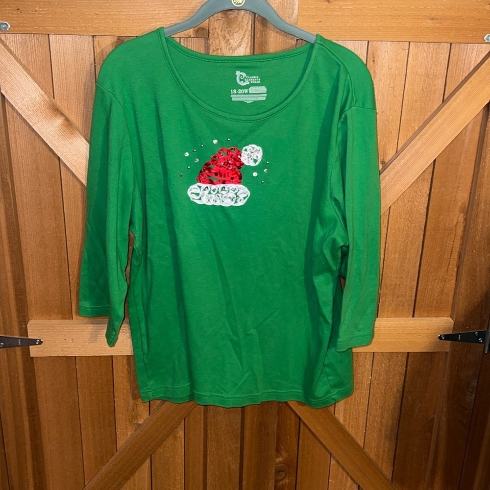 Classic Elements Christmas Blouse 18-20W